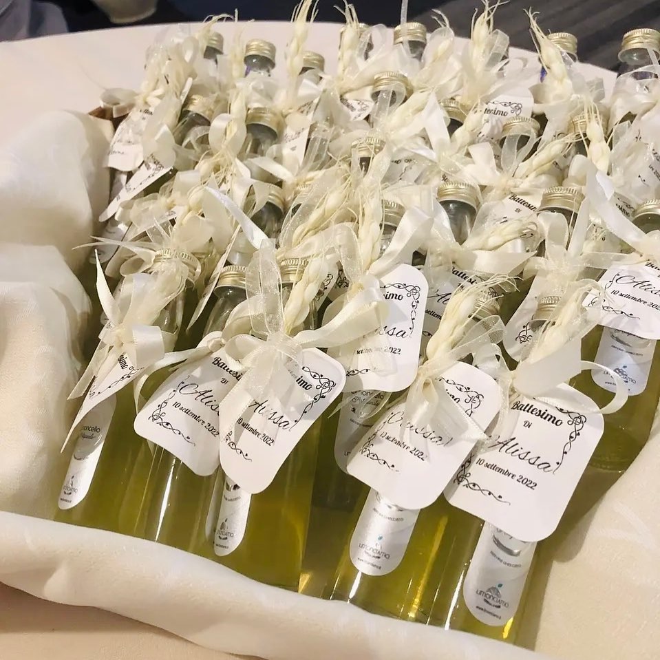 50ml Limoncello Artigianale con etichetta di Limonciamo + nastro + tag + abbellimenti
